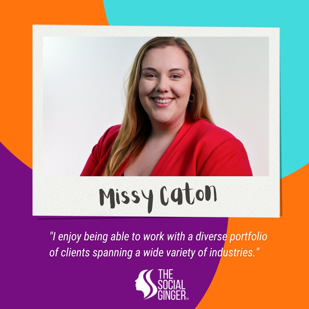 socialgingerva's tweet photo. 🤗 Meet TSG Team Member Missy Caton 
Missy's comment on why she loves working at The Social Ginger, "I enjoy being able to work with a diverse portfolio of clients spanning a wide variety of industries. Every day is different and it keeps my creative juices flowing!" https://t.co/QOFszySfhn