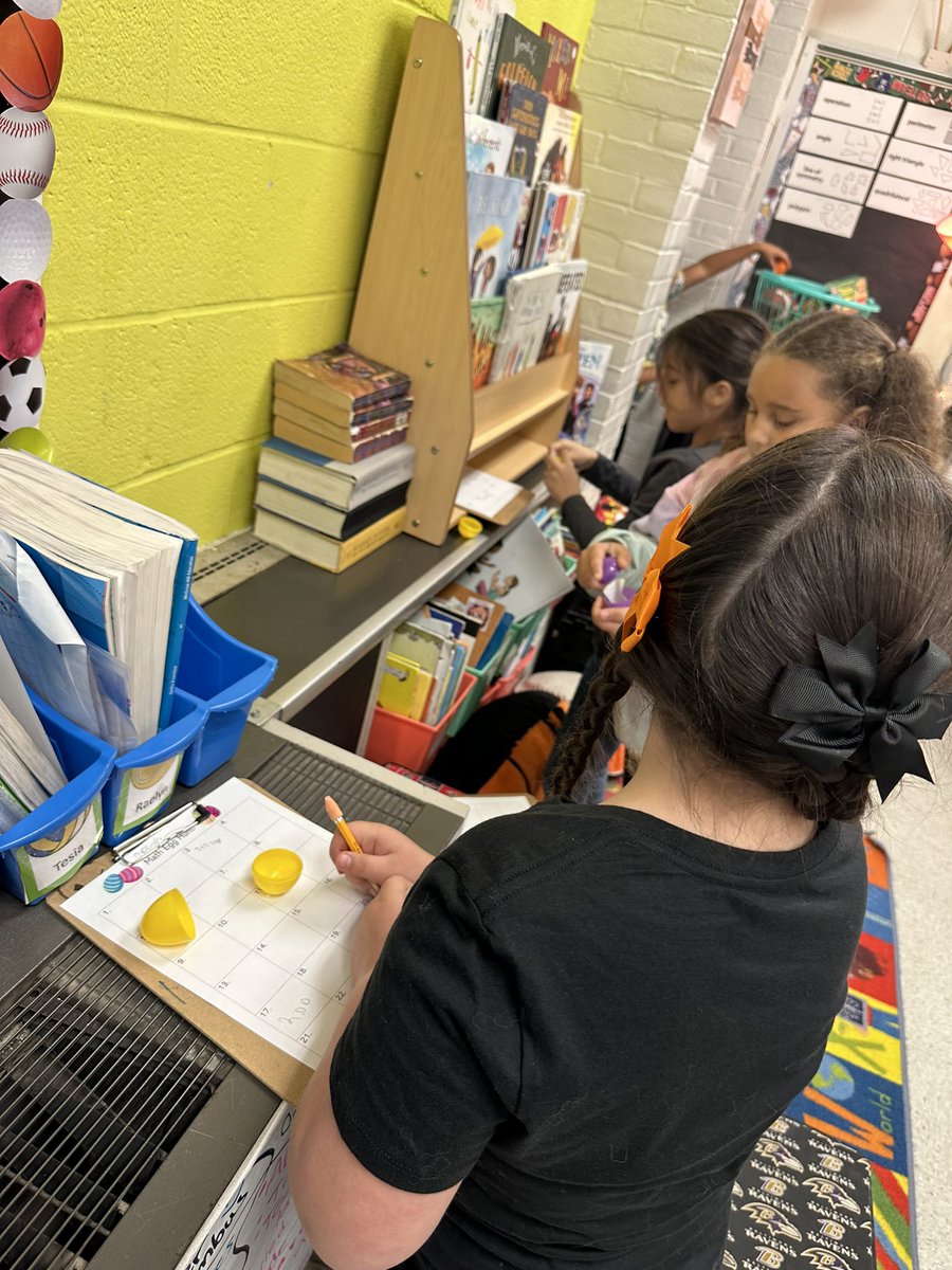 A math egg hunt to start our day!