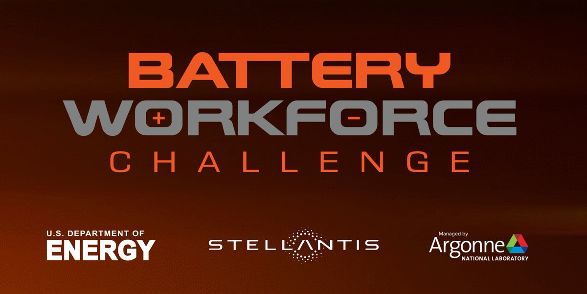 StellantisNA's tweet photo. We are partnering with @ENERGY to launch the Battery Workforce Challenge, a program to help develop a highly skilled domestic electric-vehicle/battery workforce, through a collegiate engineering competition and more.

Visit https://t.co/Woo8MbdzPs 

Info: https://t.co/ZwDFFMNwLs https://t.co/0XShf4PN4D