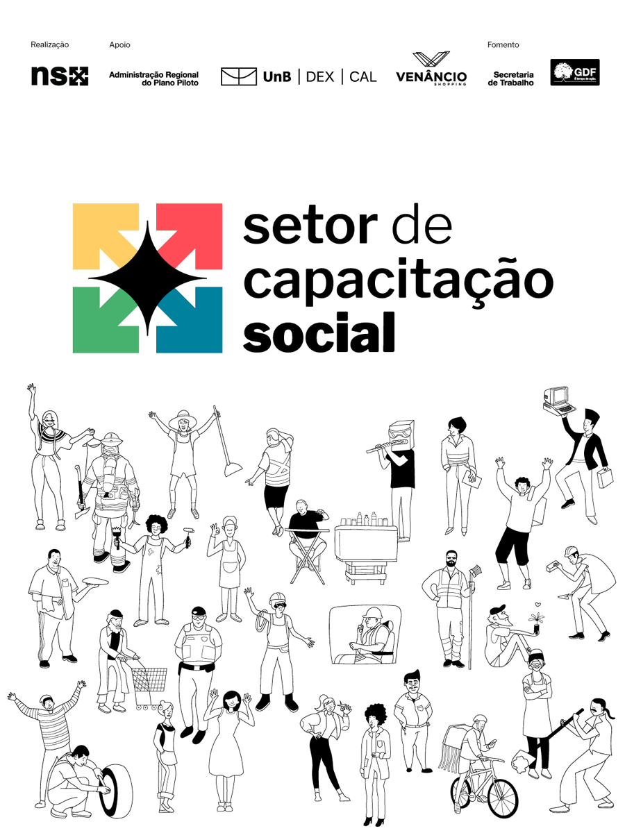 nosetorscs's tweet photo. O Setor de Capacitação Social é uma plataforma de profissionalização voltada para grupos em vulnerabilidade econômica e social do centro de Brasília, que busca qualificar e reinserir esse grupo em segmentos da cadeia produtiva Economia Criativa, promovendo geração de renda + https://t.co/lKpgboiQpe