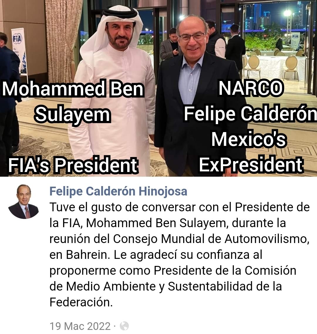 Queridos Obradoristas, hagamos nuevamente el ejercicio de la semana pasada.

Favor de dar RT y poner abajo de este tuit: 

#F1WorksWithNARCOFelipeCalderón 

<a href="/F1/">Formula 1</a> <a href="/fia/">FIA</a> <a href="/FelipeCalderon/">Felipe Calderón 🇲🇽🇺🇦</a>
#BenSulayem 
  
Seguiré a 300 y pido que todos se sigan por favor.

JUNTOS SOMOS MÁS FUERTES...👊