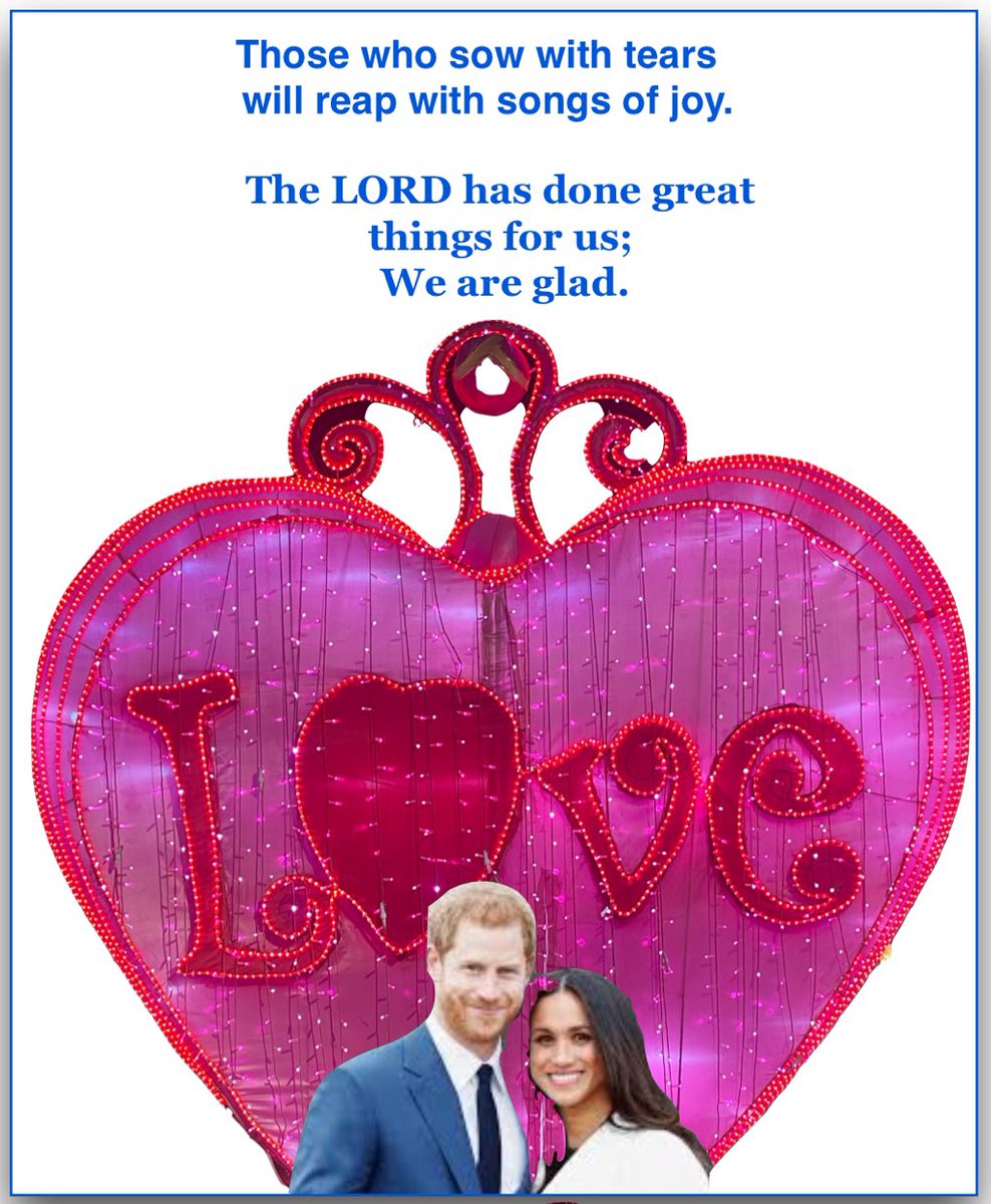 #FridayReflections
'Give thanks to the LORD, call on His name. Make known His deeds among the peoples; make them remember that His name is exalted.”

God, Thanks for being HarryandMeghan protecter & defender
in Truth against all enemies, and for giving them victory.🙏🏼❤️