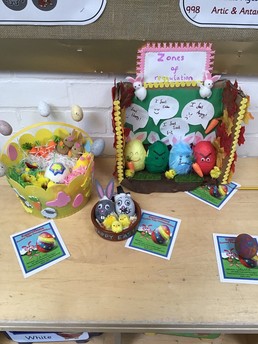 WildBankY5's tweet photo. Well done and thank you to all the children who entered the Easter competition in year 5. They were all amazing. 

We hope you all have a lovely break and we wish you all a very Happy Easter! https://t.co/I2rTICOAX1