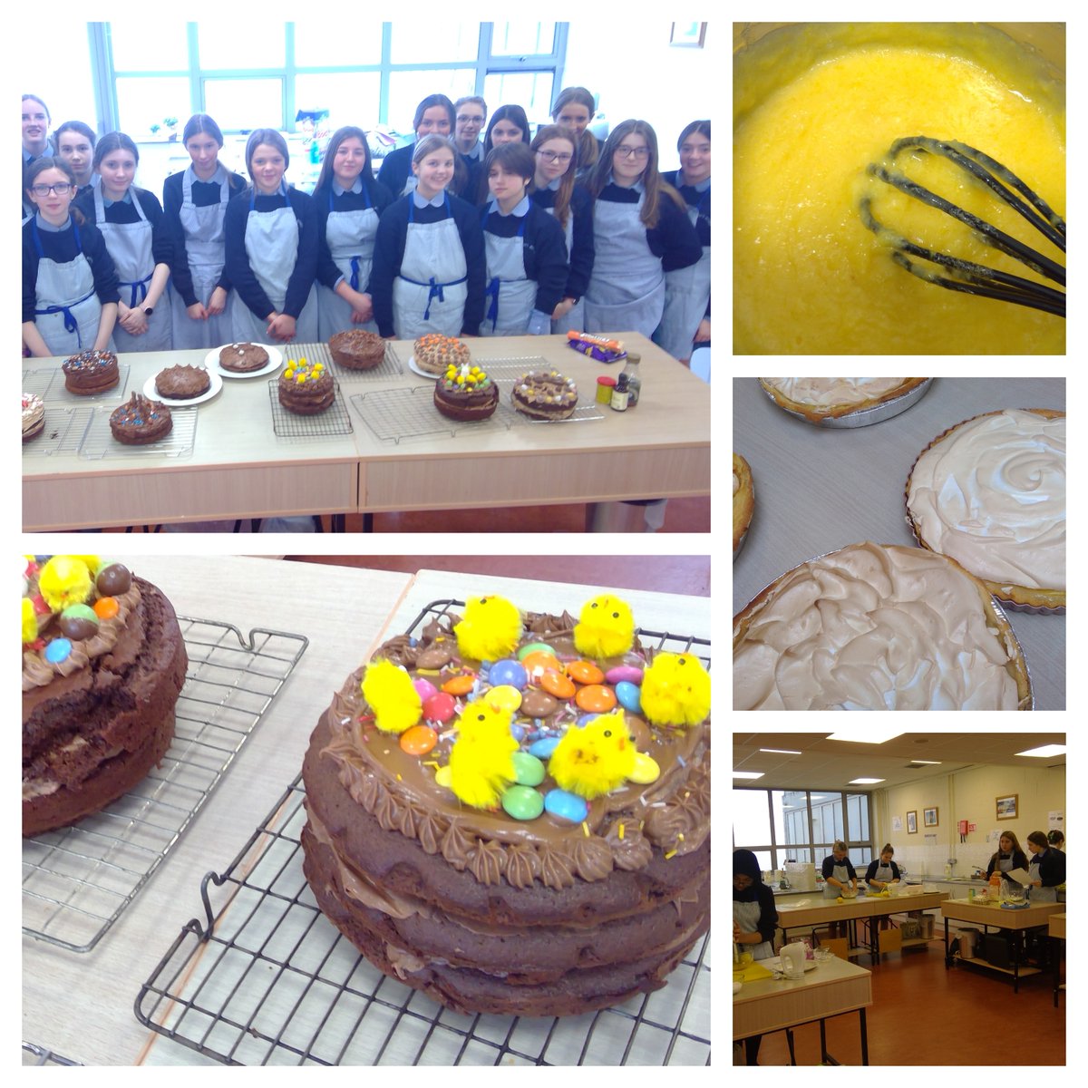 olb_homeec's tweet photo. Beannachtaí na Cásca🐣🐣Well done to all our Home Ec students on a great term👏#chocolatecake #lemonmeringue #eastertreats😋🍰 @OLBAthlone @CatherineOdlums @ATHE_HomeEc https://t.co/W5vbniVdJ7