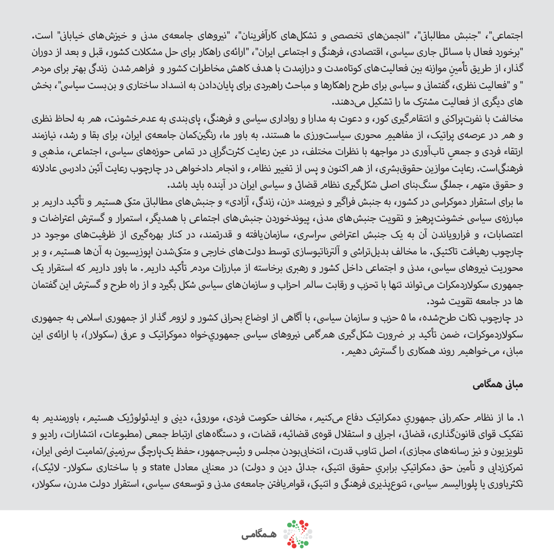 همگامی برای جمهوری سکولار دموکرات در ایران tweet media