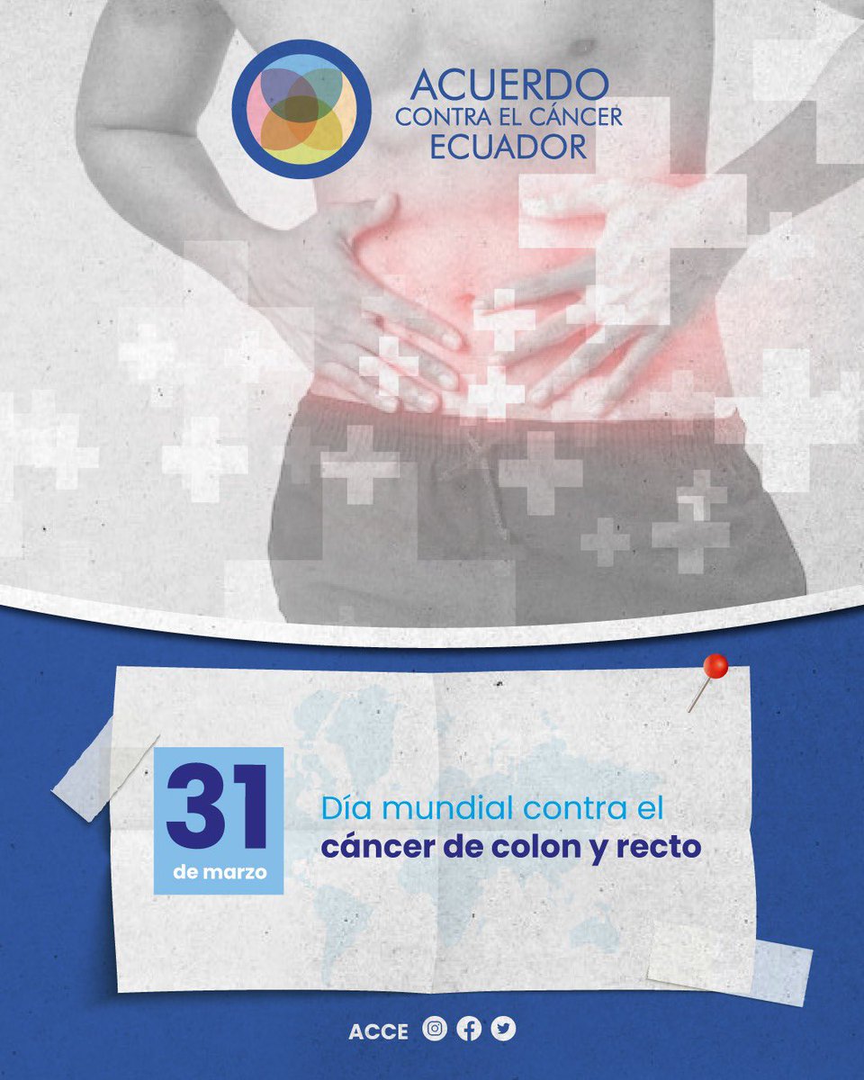 Acuerdo_Cancer's tweet photo. #DiaInternacionalDelCancerdeColon 

El cáncer de colon, es el tercer tipo de cáncer con mayor incidencia en el #Ecuador, y el cuarto a nivel de Sudamérica. 

Es importante prevenir y cuidar de nuestra salud. https://t.co/r9DyKjS4Uv