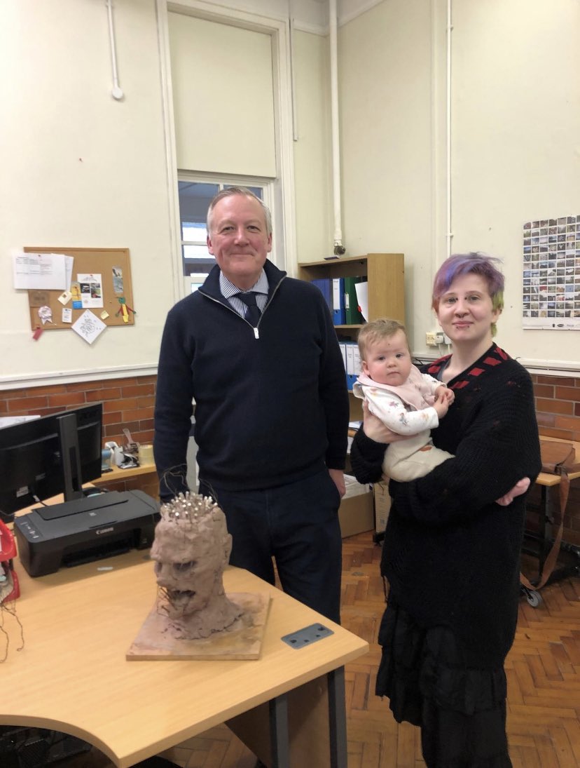 It's always a pleasure to visit organisations in my constituency and today I visited TheForge NorthEast, based in Stanley Education Centre.

I met talented artist Aiden with baby Alice, and Aiden showed me the sculpture they had made.<a href="/TheForgeUK/">The Forge</a>