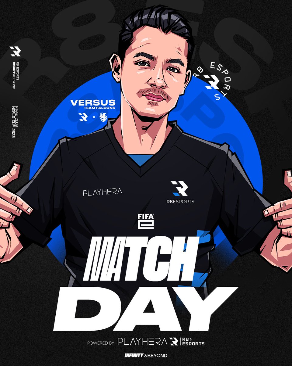 R8xesports's tweet photo. مباراة نصف النهائي لأبطالنا 💙

🏅| FIFAe Club World Cup 2023
🆚| @FalconsEsport
⏰| 8:00 KSA https://t.co/7JAZiCcRK7