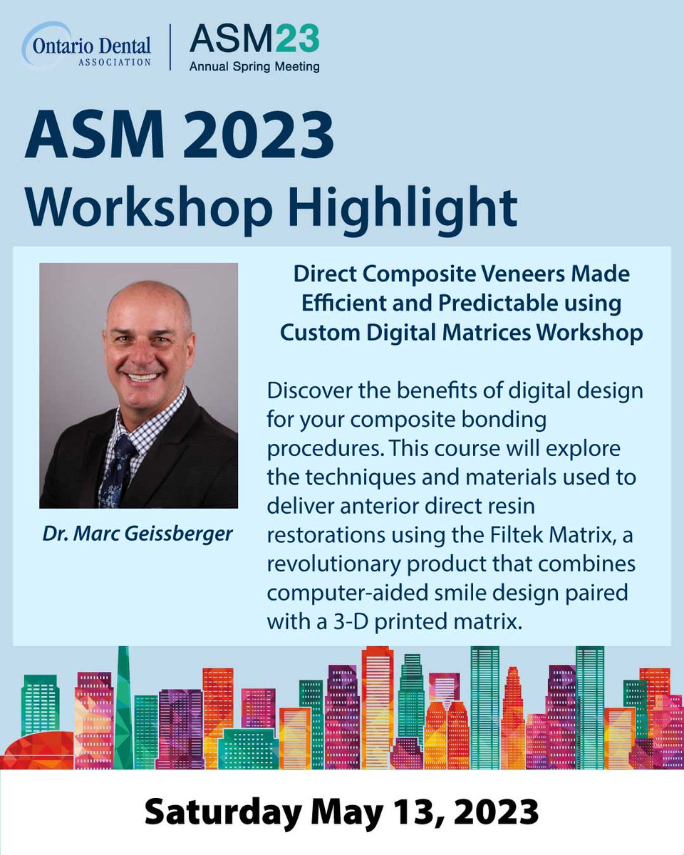 ONDentalAssoc's tweet photo. #ODAASM23 is coming up soon, with hands-on #opportunities to #learn new procedures &amp; #update your #skills on a variety of #techniques! 

Here's an example of what you can look forward to - but #workshops are filling up, so act quick! Sign up/register now:  https://t.co/FDrXWx4AR9 https://t.co/7SJRJEaBjP