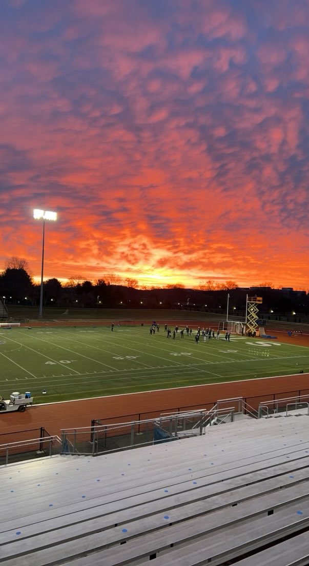 Nothing better than a sunrise practice on the Jess Dow stadium. Go Owls 🦉🏈