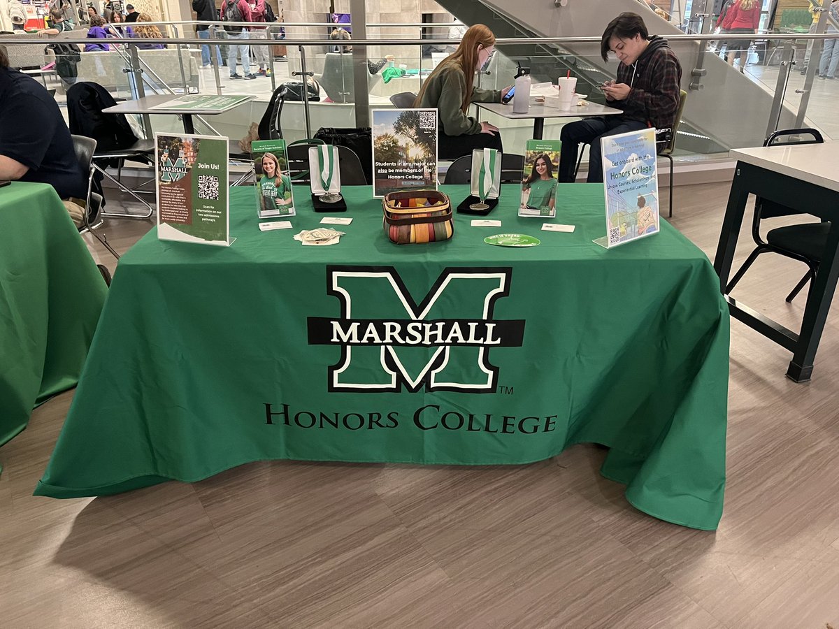 Come see <a href="/MarshallUHonors/">MU Honors College</a> at our table in the MSC during SCORES today! <a href="/marshallu/">Marshall University</a>