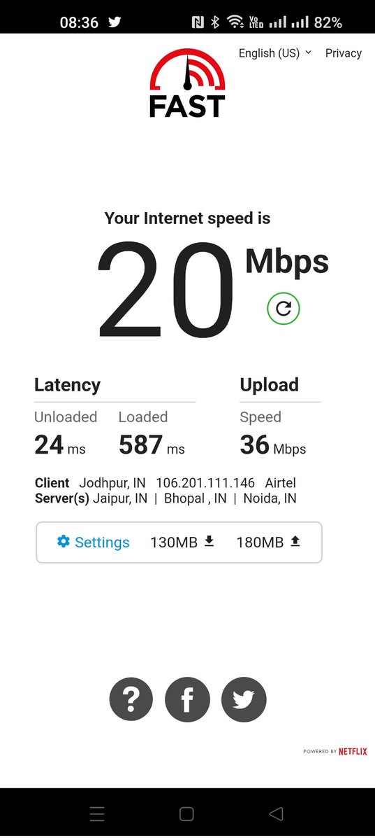 sunilbalani's tweet photo. @airtelindia @Airtel_Presence  i pay for 200 MBPS and this is what I get complaints raised on 23 and no sign of resolution as on 31 March .Is polite sorry for inconvenience enough for lack of service  no redressal mechanism in place at airtel only words no action no coordination https://t.co/SUlNpbM0QG