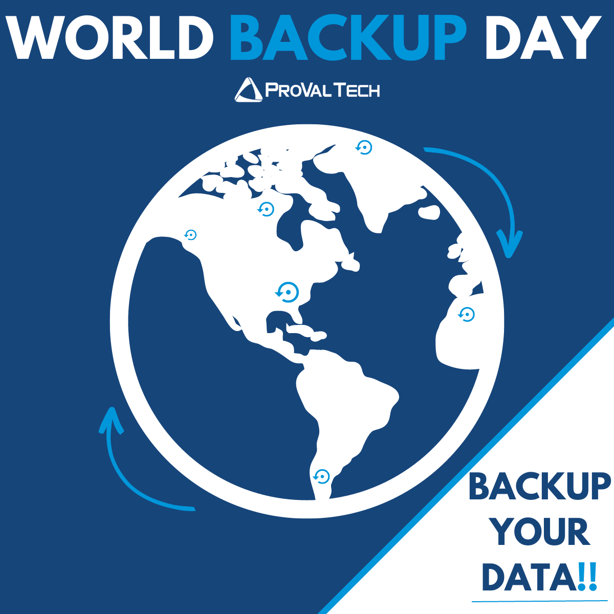 provaltech's tweet photo. The World Backup Day is a day to remind ourselves of the importance of backing up your files. Avoid being an April fool and back up your data!
#provaltech #msp #worldbackupday #tech #backups #data https://t.co/IT6HwJ4vDf