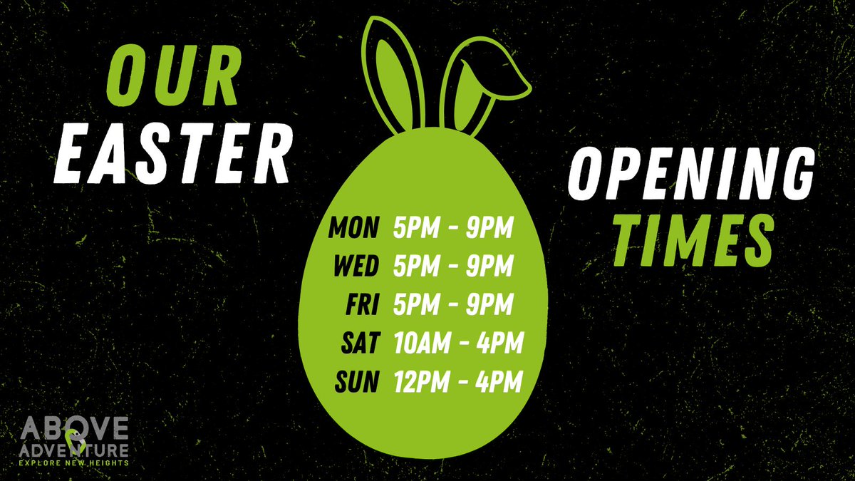 Looking for a fun and unique way to spend Easter with the family?

Give climbing a try! Our experienced instructors will guide you through the basics and help you build confidence as you climb 🧗

Plus, it's a great way to stay active and challenge yourself 😊

#aboveadventure