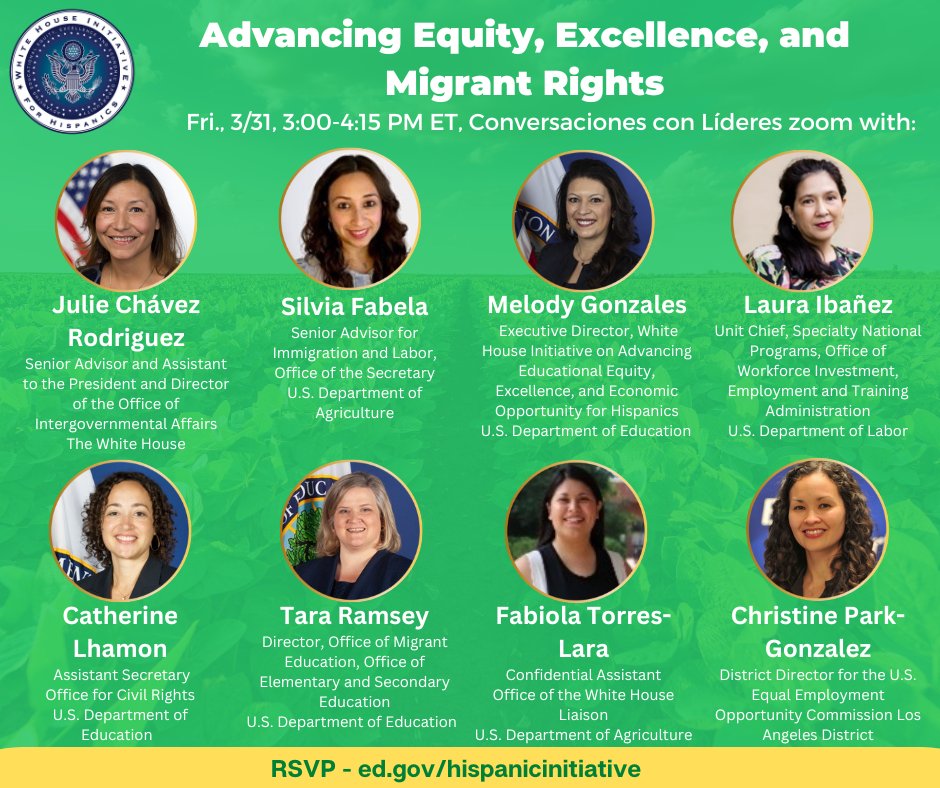AYPF_Tweets's tweet photo. The White House Initiative on Advancing Educational Equity, Excellence, and Economic Opportunity for Hispanics is hosting a webinar TODAY at 3pm ET.  
Register at: https://t.co/Nx9PQt3akC
#education
#students https://t.co/gsMx1R4Rcd