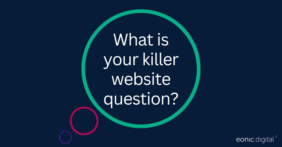 Whether you are building, commissioning or reviewing your website, it is important to make sure it delivers your goals.

Asking one killer question about your digital presence will take your business to the next level.

eonic.digital/Insights/2305-…

#webdesign #digitalpresence
