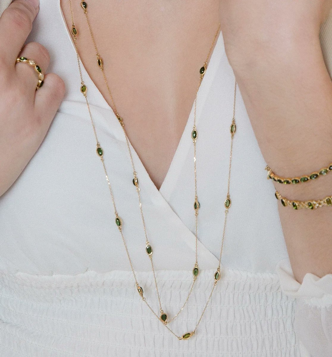 It's official. Our green tourmaline Freestyle necklace, handcrafted with solid 18k gold and glowing ethically-sourced gemstones, is now available online to shop online. buff.ly/3JWfvoN 

#jewelry #necklaces #gemstones #gold