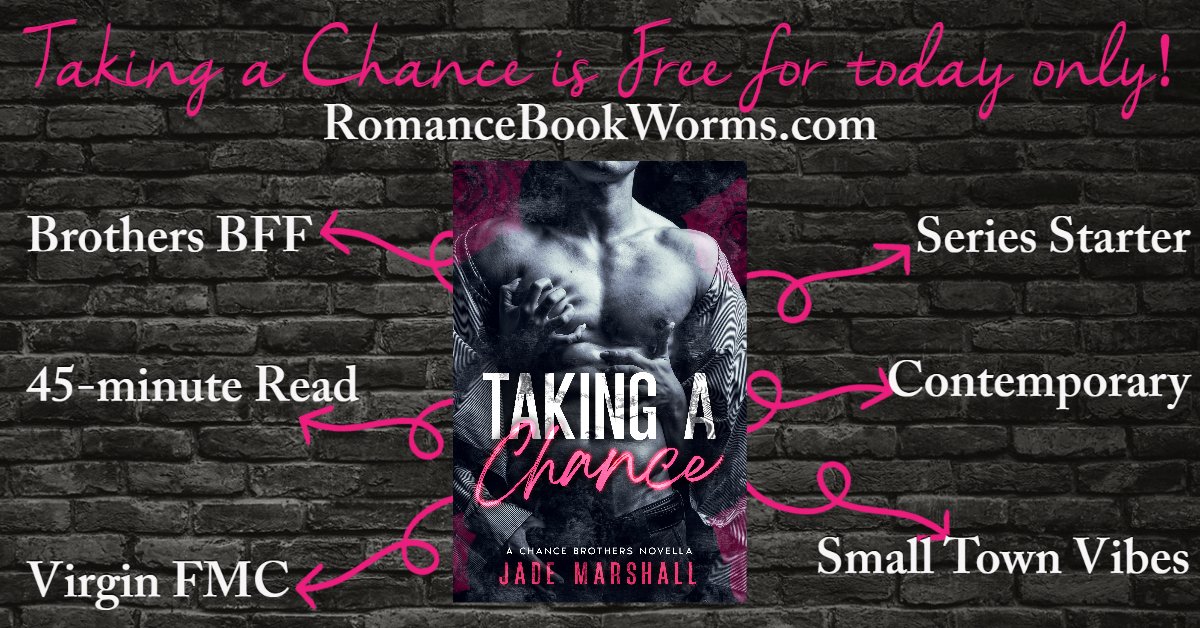 Has anyone here not read Taking a Chance yet?
Get Taking a Chance and 1000+ other romance books for FREE *THIS FRIDAY 31 March 2023 ONLY* 
romancebookworms.com
#freebook #freeforalimitedtimeonly #romancebookworms  #romancerecs #JadeMarshall #ChanceBrothers #SeriesStarter