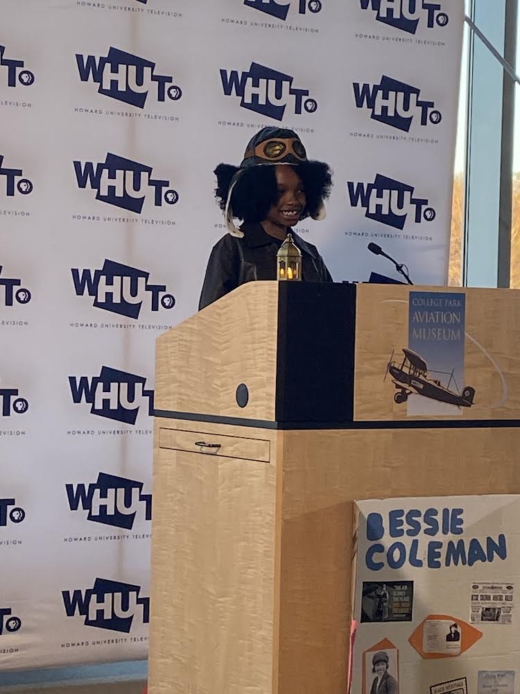 A courageous third grader, Alexandria Williams, receives another opportunity to share her Bessie Coleman presentation at the @whuttv program called Black Women Soar after her teacher did not support her hero of choice. #WomensHistoryMonth Full story here: facebook.com/watch/?v=59818…