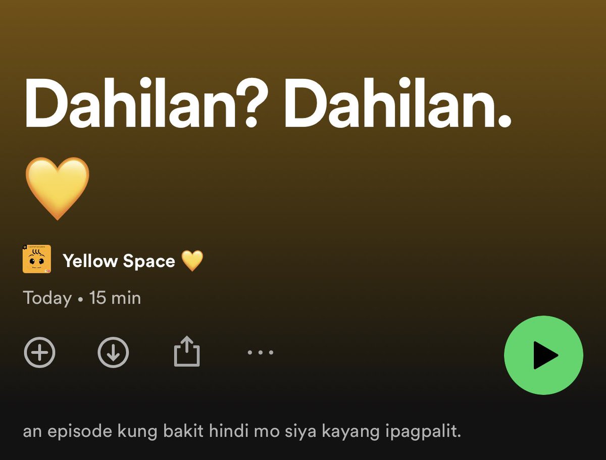 mga dahilan kung bakit hindi kita kayang ipagpalit. 💛
open.spotify.com/episode/2dmTRz…