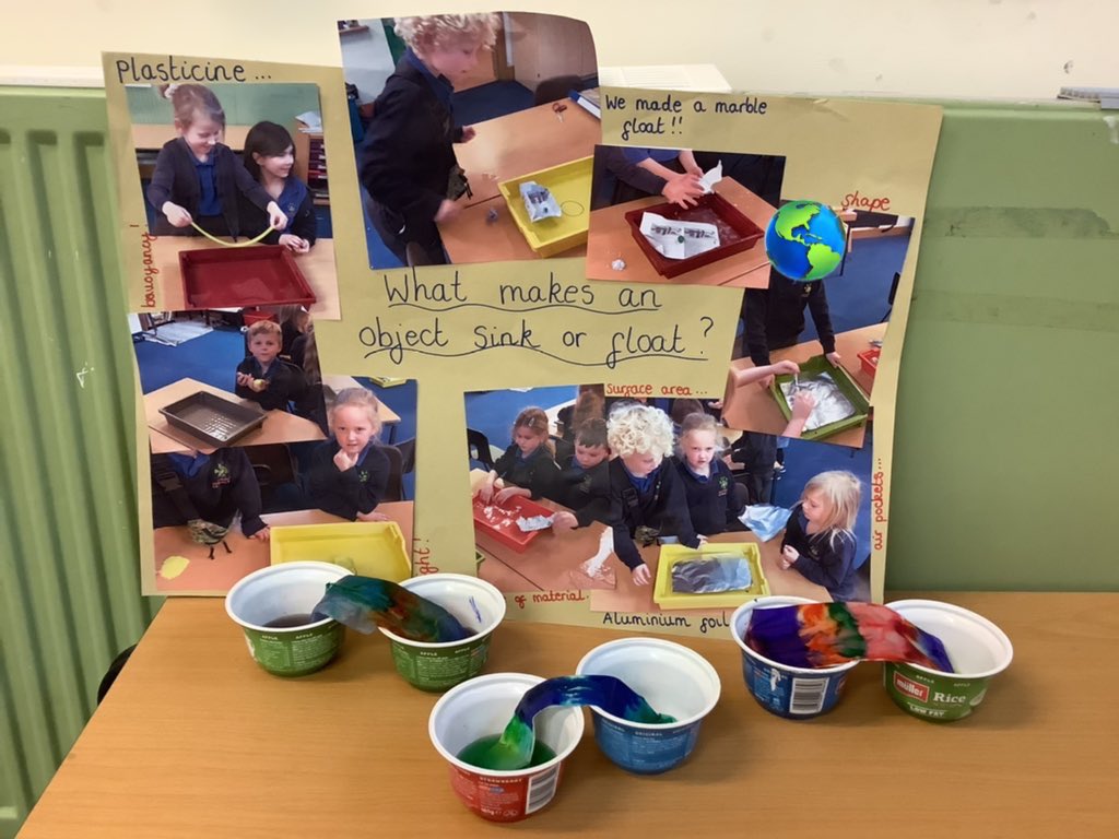 NPSMissEllis's tweet photo. To conclude #STEMWeek we presented our findings from our sinking and floating investigation in a whole school assembly, and we investigated water absorption by making our own rainbows 🌈 #NPSScience https://t.co/SEwnasF1ca