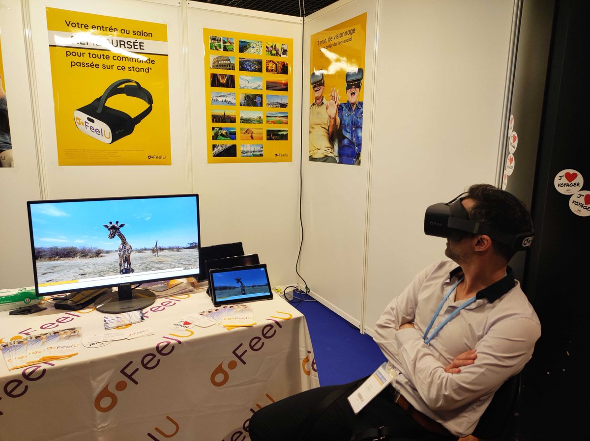 FeelU_fr's tweet photo. Super heureux de tous vos retours sur le #CIPEG 2023, vous avez pu tester notre nouvelle application et nos 60+ voyages thérapeutiques et immersifs 🤩
@ORPEA @LNA_Sante @AG2RLAMONDIALE @AnisenFrance https://t.co/XbeQiXtVEq