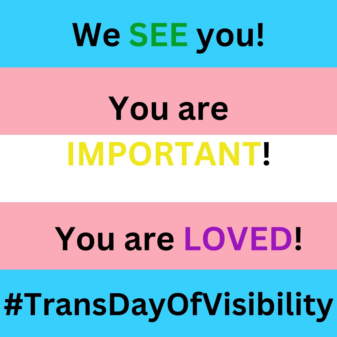 BywaterBooks's tweet photo. To all of our #TransSiblings:
We love you.
We support you.
We are blessed to have you in our world.
Watch this fabulous video "Finding Our Joy" from the National Center for Transgender Equality https://t.co/8JLQxsEC27
#TransDayOfVisibility #TDoV https://t.co/iHk0yx86wA