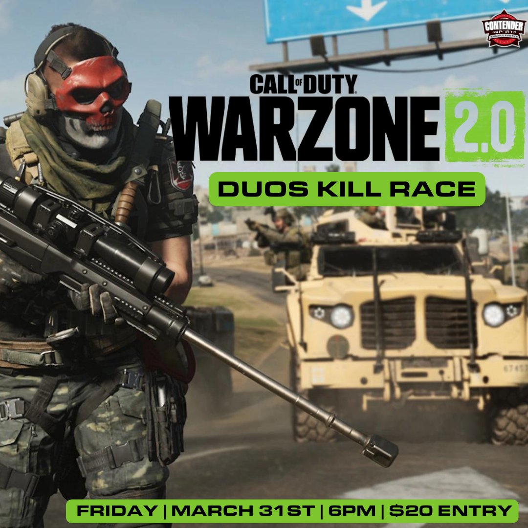 Last event of the month! CoD Warzone 2.0 Duos kill race at 6pm!