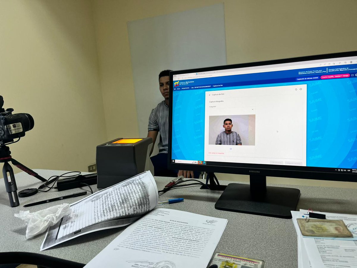 embTT_ve's tweet photo. Esta semana con total normalidad inició el funcionamiento del Nuevo Sistema Integral de Identificación SAIME, en nuestra sección Consular, en Puerto España, Trinidad y Tobago. Invitamos a nuestros connacionales a realizar sus solicitudes en la nueva plataforma @VenezuelaSaime https://t.co/xdOjXsaoFJ