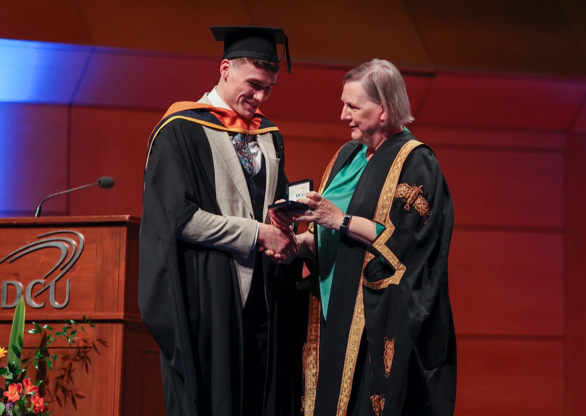 Renowned <a href="/Carlow_GAA/">Carlow GAA</a> footballer Jordan Morrissey has been awarded DCU's prestigious Chancellor's Medal at our #DCUGraduation ceremony today.
Read more here: launch.dcu.ie/3ziha37
Congratulations Jordan!