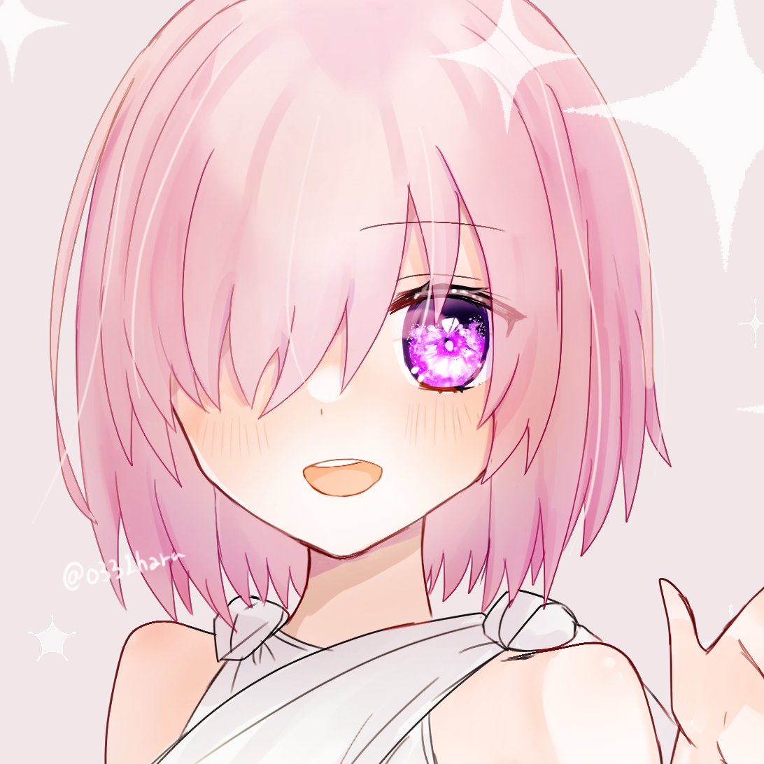マシュ・キリエライト(Fate) 「誕生日のお祝いたくさんありがとうございました～!! 」|はるかっぱのイラスト