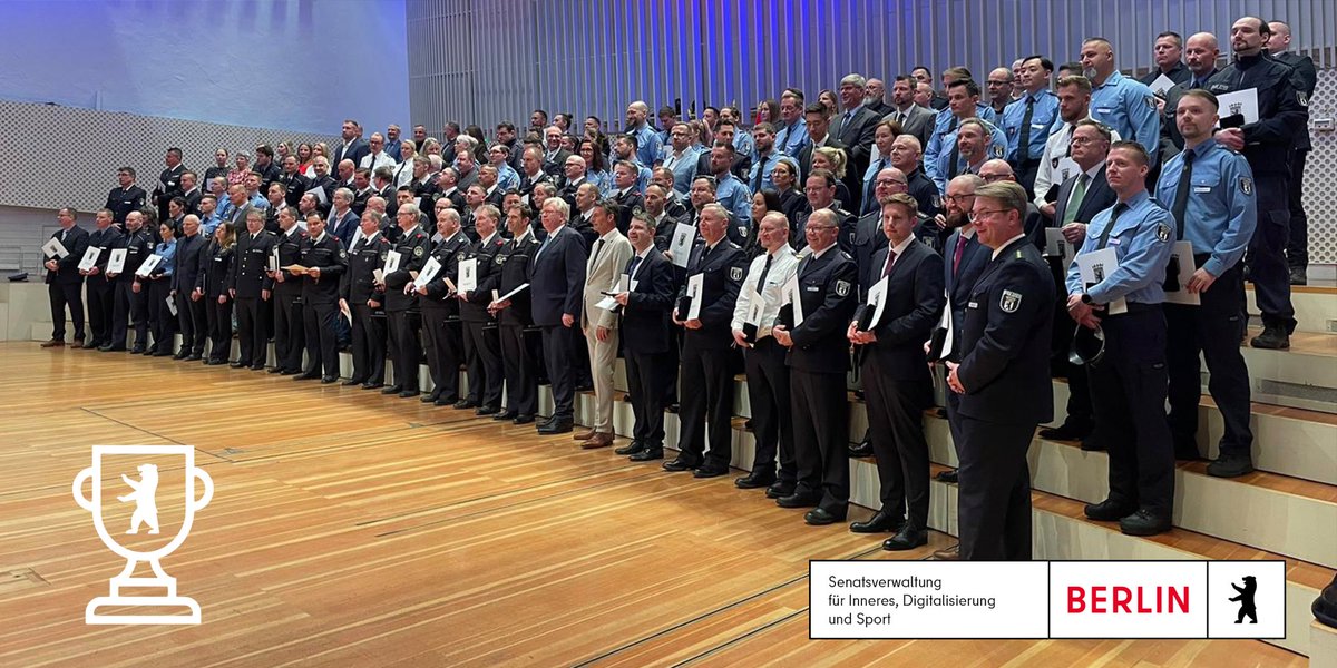 Senatsverwaltung für Inneres und Sport (@innensenatorin) on Twitter photo (1/2)Sie haben besondere Leistungen zum Schutz von Bürgerinnen und Bürgern oder Dienstkräfte im Einsatz erbracht.Sie haben spezielle Ermittlungserfolge verzeichnen können. Sie haben Engagement im Zusammenhang mit außerdienstlichem Einschreiten gezeigt. <a href="/polizeiberlin/">Polizei Berlin</a> <a href="/Berliner_Fw/">Berliner Feuerwehr</a> (1/2)Sie haben besondere Leistungen zum Schutz von Bürgerinnen und Bürgern oder Dienstkräfte im Einsatz erbracht.Sie haben spezielle Ermittlungserfolge verzeichnen können. Sie haben Engagement im Zusammenhang mit außerdienstlichem Einschreiten gezeigt. <a href="/polizeiberlin/">Polizei Berlin</a> <a href="/Berliner_Fw/">Berliner Feuerwehr</a>