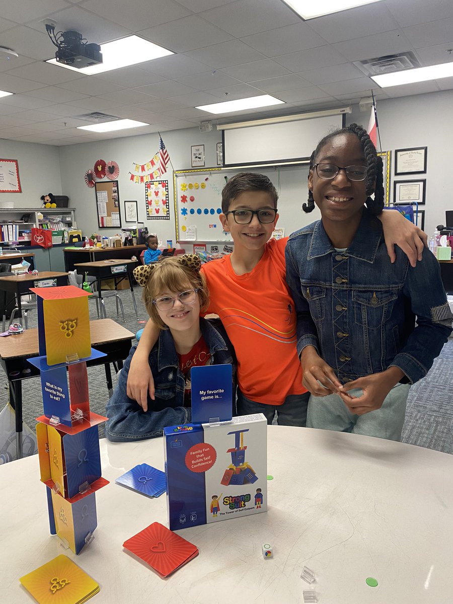 OURSTARS_WLES's tweet photo. Started our Fun Friday off by playing the “Tower of Self Esteem” game where students answer a series of questions connecting personal, emotional and social strengths-allowing them to recognize good virtues within themselves AND others! 😊 @WillisLaneES @kisdROCK @KellerSped https://t.co/tynalzl8Lh