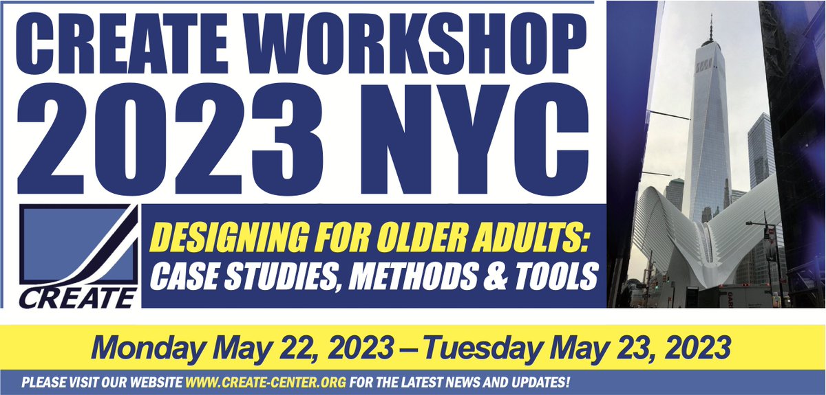 CREATE_Center's tweet image. Time is running out to register for our workshop. Please complete the registration form by April 14 so we can save your seat. We look forward to seeing you in NYC! create-center.org/wp-content/upl…