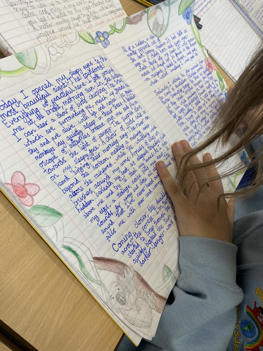 VocabularyNinja's tweet photo. Wonderful day spent writing with Y6 @BillinghamSth Rainforest. Monsters. Escape! βοΈ Pupils were fab and we got some exclellent outcomes by the end of the day! Kids were proud. I was proud. School was proud! #billy5values So many doors held for me while in school too! πͺ https://t.co/aI7dTfhXo6