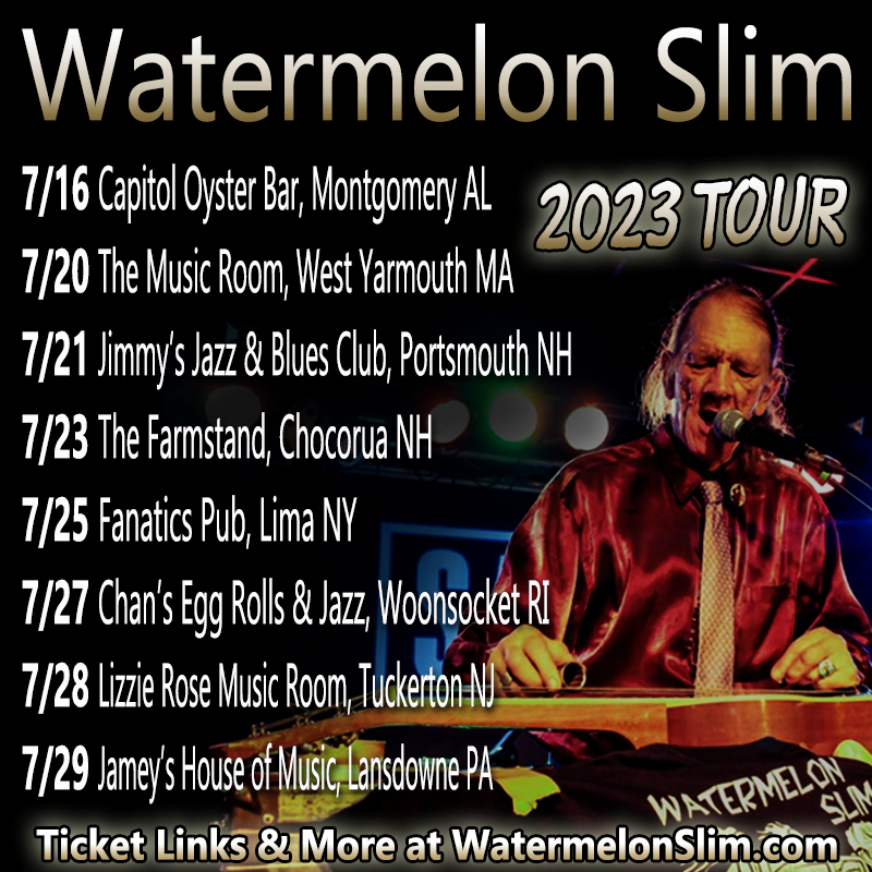 WATERMELON SLIM 2023 Summer Tour is happening! Keep checking back for new dates. 🎟Tickets: watermelonslim.com/tours/

#blues #bluesmusic #travelingman #watermelonslim