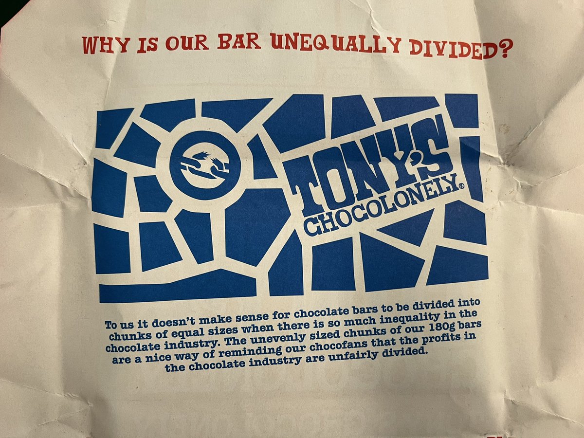 Gwers Saesneg heddiw ar tegwch! Defnyddiom siocled <a href="/TonysChocoUK_IE/">Tony's Chocolonely UK & IRE</a>  fel ysbrydoliaeth.

Today we used <a href="/TonysChocoUK_IE/">Tony's Chocolonely UK & IRE</a> to kickstart our discussion and work about what is fairness and what does fairness mean to us? 

<a href="/YsgolPenyPil/">Ysgol Pen y Pîl</a>