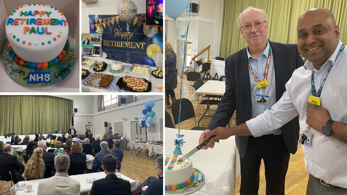Colleagues past &amp; present gathered at Churchdown Community Centre yesterday to throw a surprise farewell celebration for our Trust’s CEO @PaulRobertsNHS who is set to retire in April. More here: bit.ly/3M11NDI