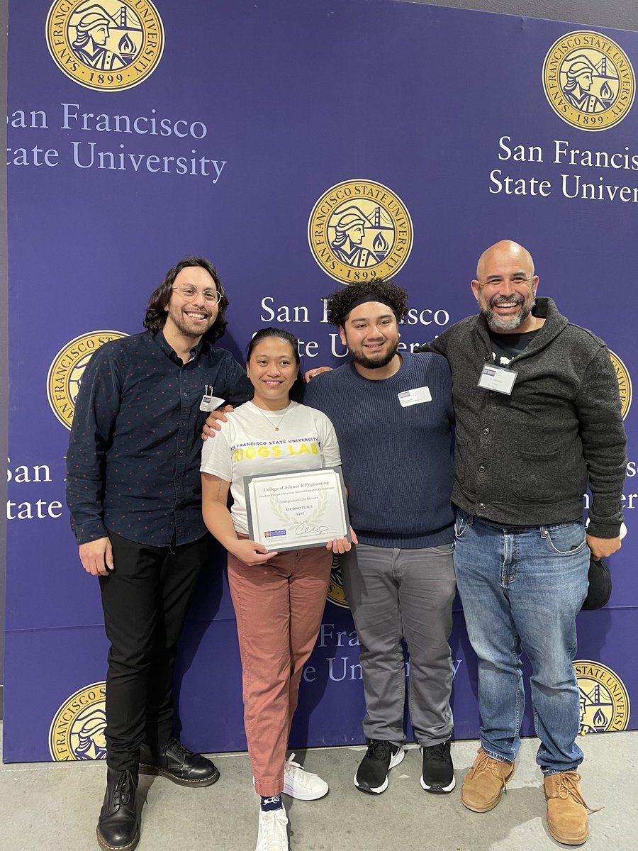 Very proud of my Master's student, Gerson Ascencio (third from the left) who just received the prestigious NSF-GRFP! Well deserved. <a href="/SFSU/">SF State</a> <a href="/SEO_SFSU/">Student Enrichment Opportunities (SEO)--SF State</a> <a href="/SACNAS_SFSU/">SACNAS @ SFSU</a> @SFStateBIO <a href="/NSF/">U.S. National Science Foundation</a>