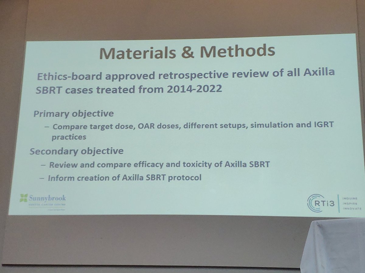 carmen_chan1's tweet image. @saherali1010 #CSRT @Sunnybrook on standardizing Axillary Node SBRT.
Retrospectively addressing the PITfalls of simming/planning has led to a harmonized protocol for all planning teams!
@AdvPracticeRT #RTi3Conference