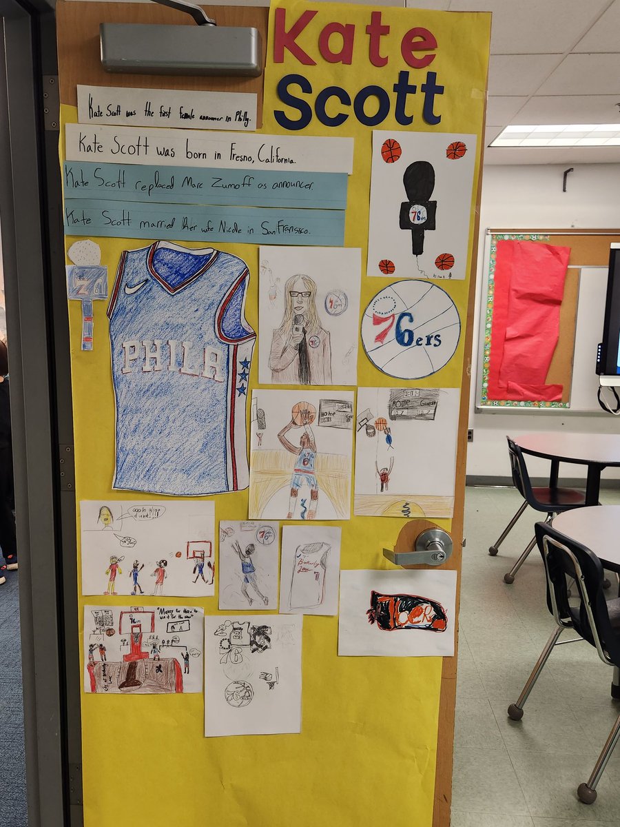 @katetscott for Women's History Month, the 4th grade students at Penn Alexander School chose to honor you and your accomplishments with the <a href="/sixers/">Philadelphia 76ers</a> ! #WomensHistoryMonth #WomensHistoryMonth2023 
#sixers #womenannouncers