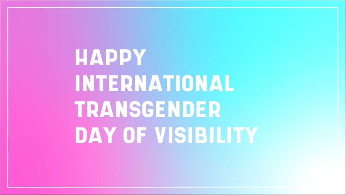 Happy International Transgender Day of Visibility from Student Affairs! 🏳️‍⚧️
