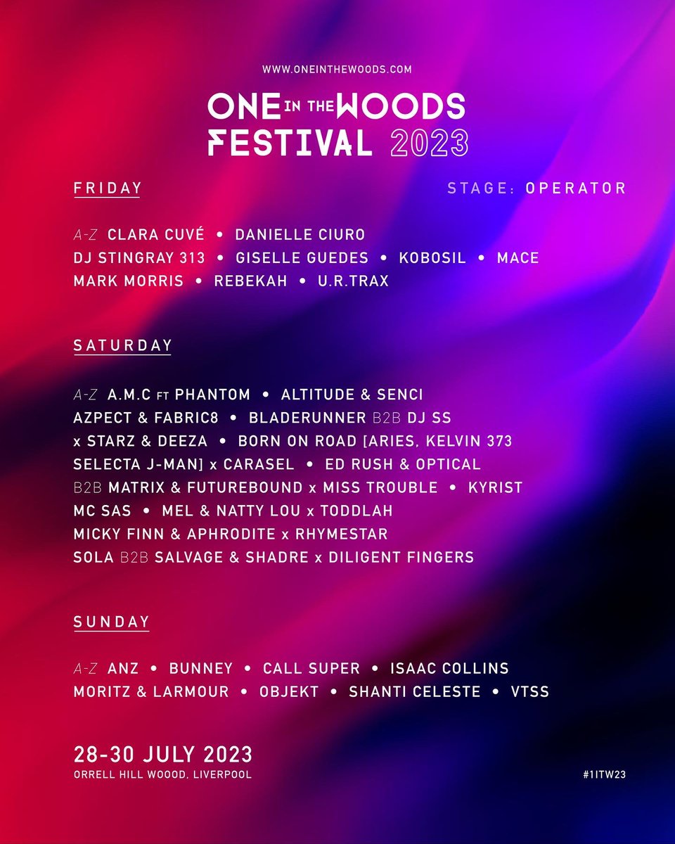 Matrix & Futurebound (@matrixandfuture) on Twitter photo Hugely excited for The One In The Woods 2023 this Summer.
It’s such a magical festival & this year we’re doing a special B2B with the legends <a href="/Ed_Rush/">Ξd Rush/Killbox</a> & <a href="/MattOptical/">Op†ıcaL☣V!RuS•ReCs☠☣</a>
oneinthewoods.com Hugely excited for The One In The Woods 2023 this Summer.
It’s such a magical festival & this year we’re doing a special B2B with the legends <a href="/Ed_Rush/">Ξd Rush/Killbox</a> & <a href="/MattOptical/">Op†ıcaL☣V!RuS•ReCs☠☣</a>
oneinthewoods.com