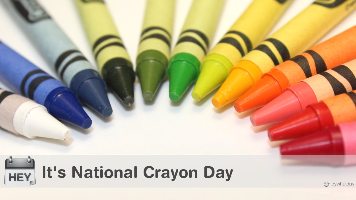 It's National Crayon Day! 
#NationalCrayonDay #CrayonDay #Crayon