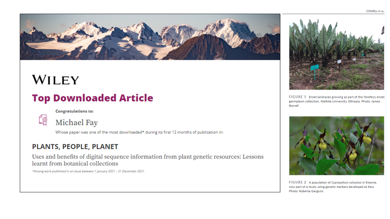 michaelffay60's tweet photo. Good news! Our article on #DigitalSequenceInformation received enough downloads to be a #topdownloadedarticle in @plantspplplanet https://t.co/kLRGJOwNri