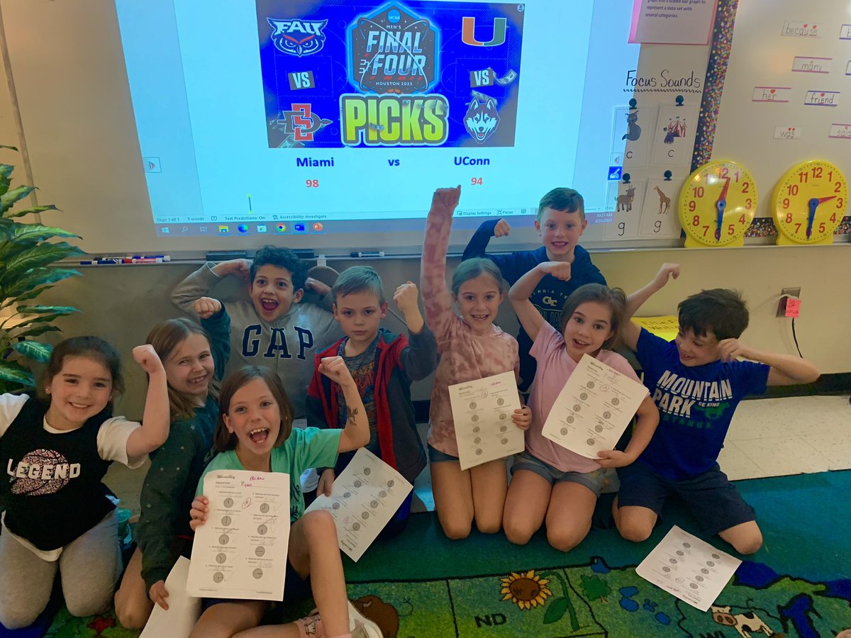 We have had SO much fun during March Math Madness! In our Final Four challenge today, it was Miami for the win!
