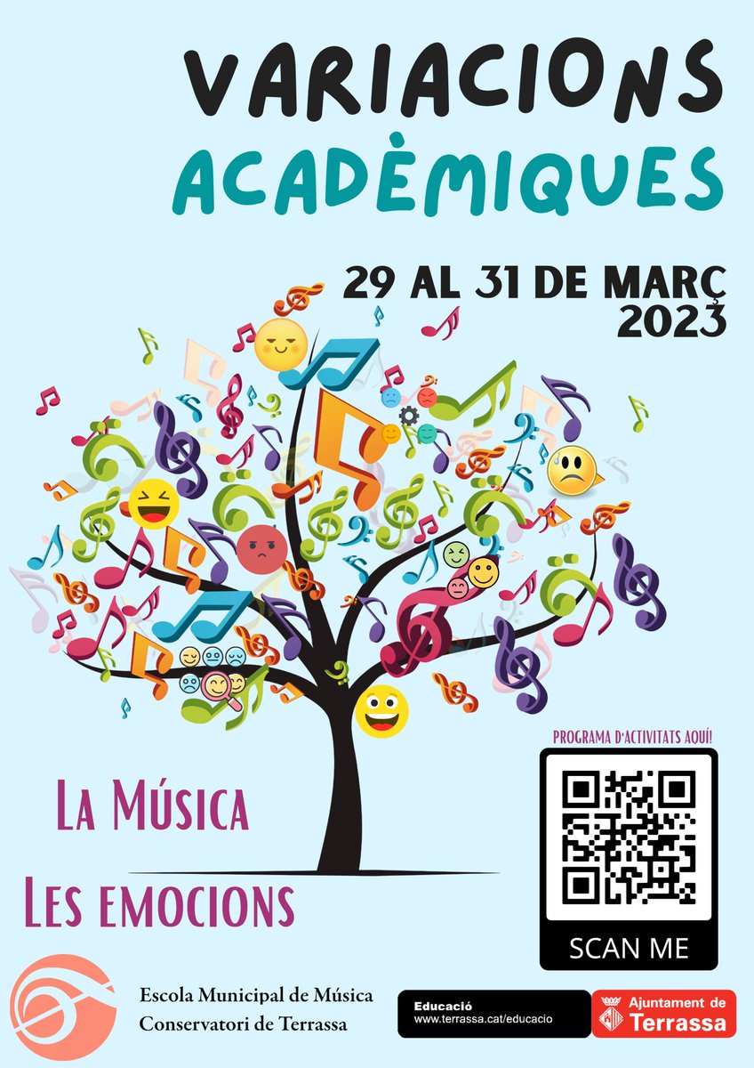 Últim dia d'Emocions al <a href="/ConservatoriTRS/">ConservatoriTerrassa</a>. Variacions Acadèmiques! dies d'activitats diferents, obertes i emocionants! Gràcies a totes i tots per fer-ho possible!  #Terrassa #ciclesdelavidaTRS <a href="/ajterrassa/">Ajuntament de Terrassa</a> @terrassaeducacio   @apa.conservatori.terrassa @aalumnescmmt