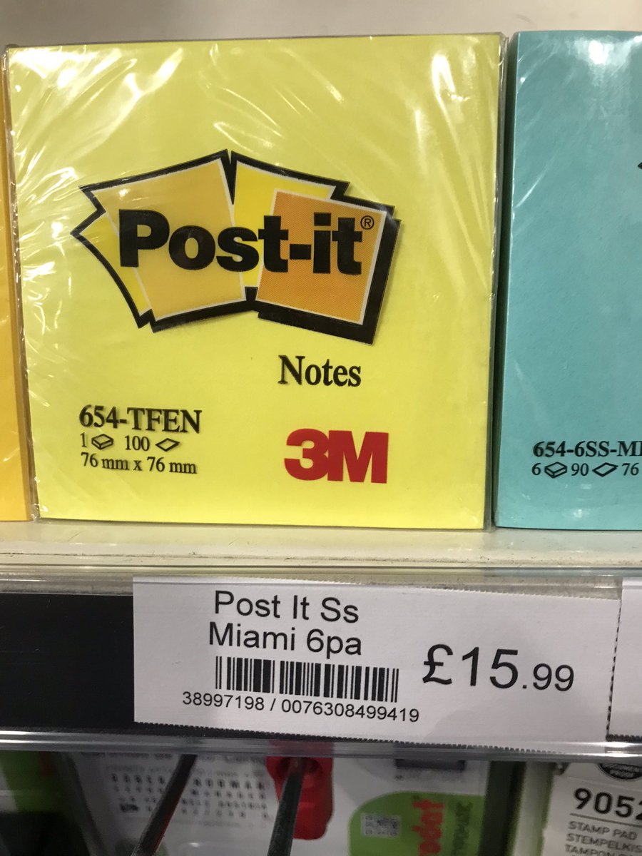 Everyone talking about a £5 meal deal yet nobody mentions how post it notes in WHSmith are £15.99 🙄