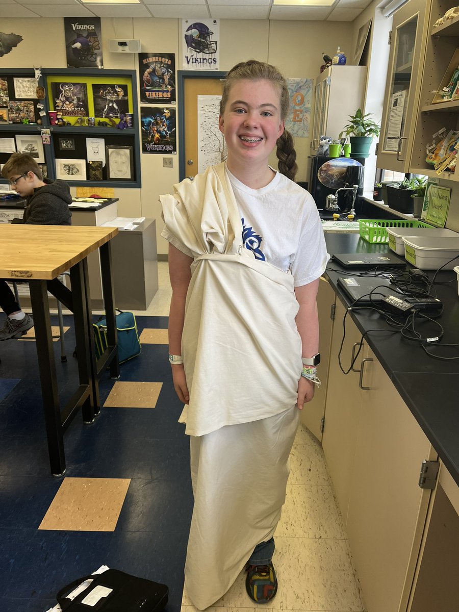 Why not dress like Socrates on the day of a Socratic Seminar? Students at <a href="/vmsroyals/">Valley Middle School</a> are ready to discuss genetics in 7th grade Life Science! #FistBumpFriday