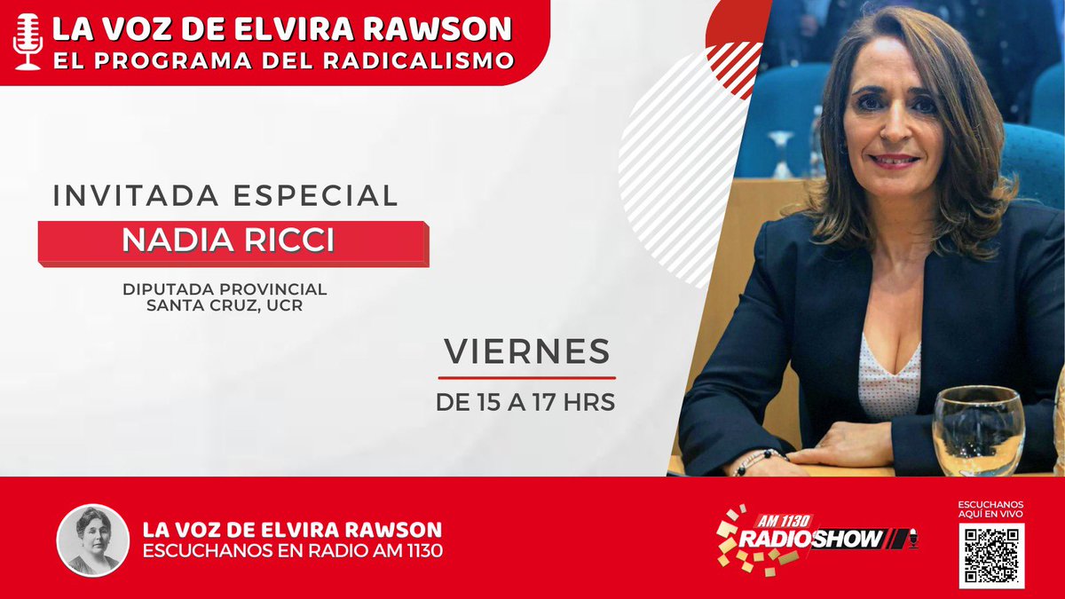 #EntrevistaEnVivo #Exclusivo Al aire 🔴junto <a href="/nadiariccisc/">Nadia Ricci</a> Dip. Provincial <a href="/UCRSantaCruz/">UCR Santa Cruz</a> 🇵🇱Hablamos de todo ! Actualidad <a href="/UCRNacional/">Unión Cívica Radical</a> No te lo pierdas por 📻 AM1130 Internet 👉 am1130.com.ar <a href="/marielacoletta/">Mariela Coletta</a> <a href="/ocampomartinBA/">Martín Ocampo</a> <a href="/hernan_najenson/">Hernan Najenson</a>
